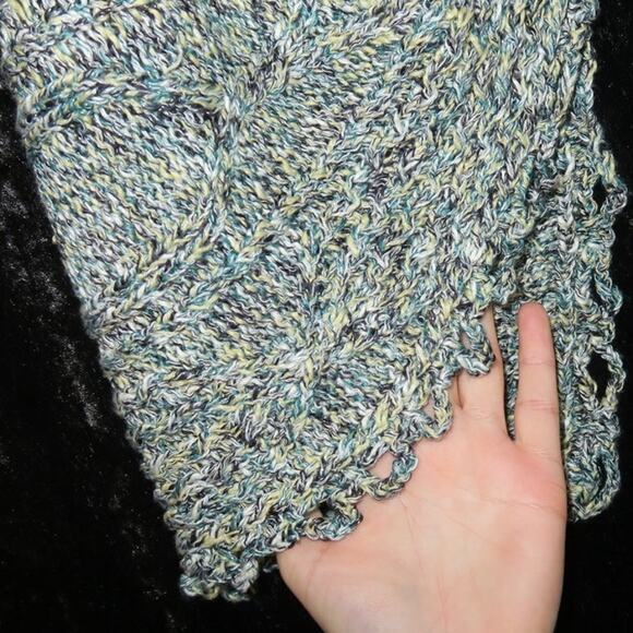 Anthropologie Moth Sweater Cardigan Knit Multicolor Green Yellow Whimsigoth Boho - Picture 10 of 13